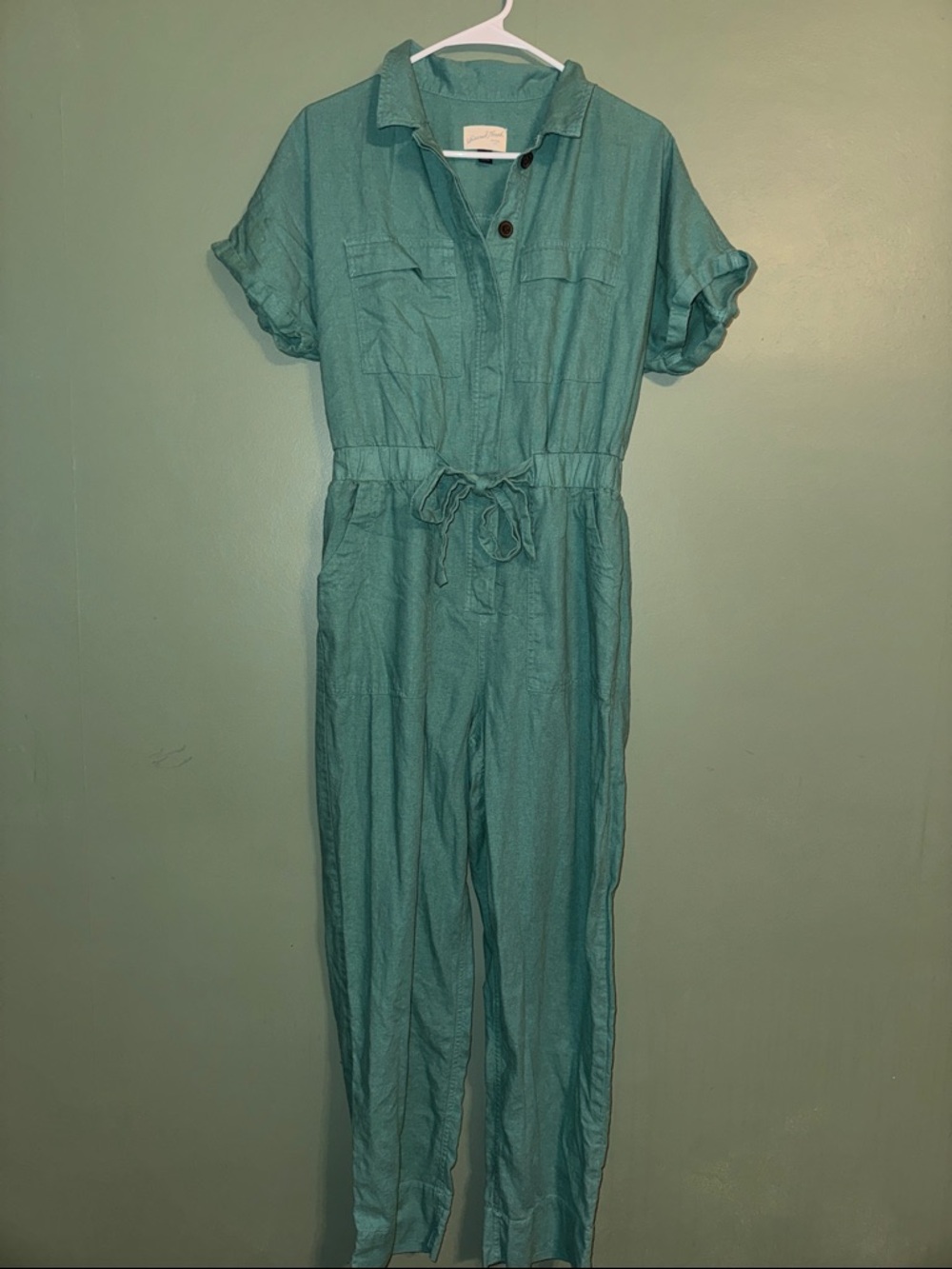 Universal Thread Jumpsuit Boilersuit 4 linen blend Seafoam Green